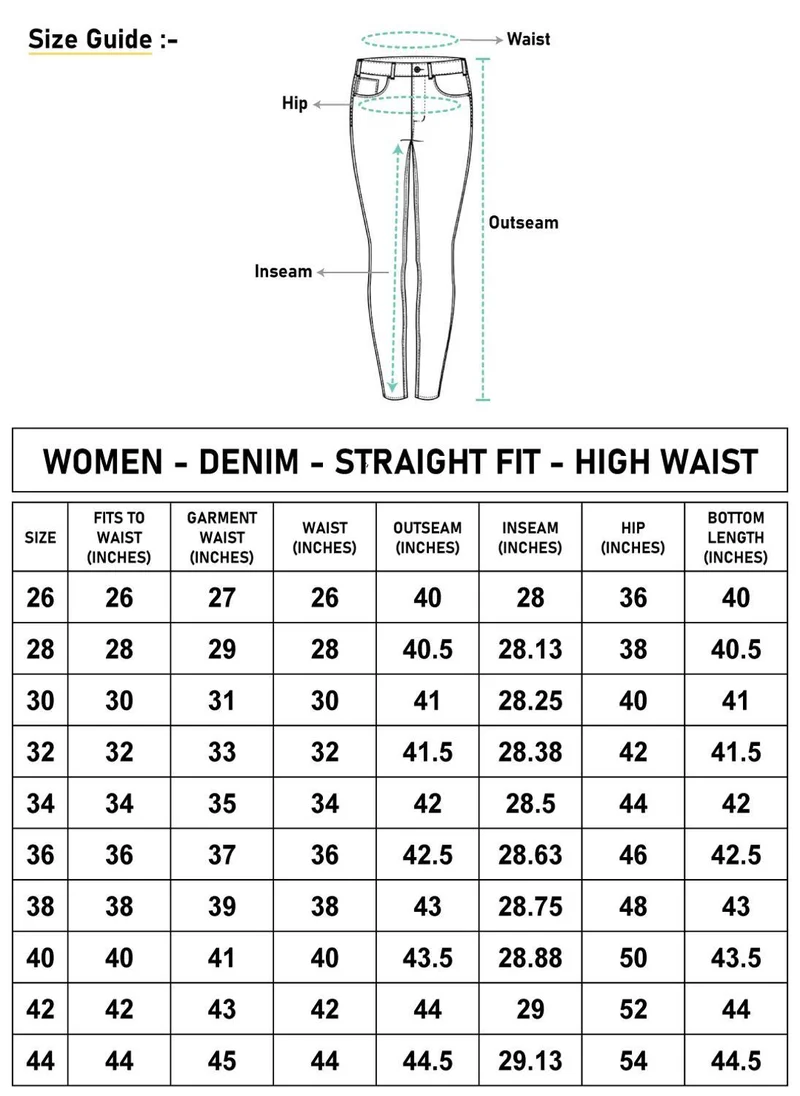 bewakoof  Women's Blue Washed Baggy Straight Fit Jeans for Women | Best Price UAE